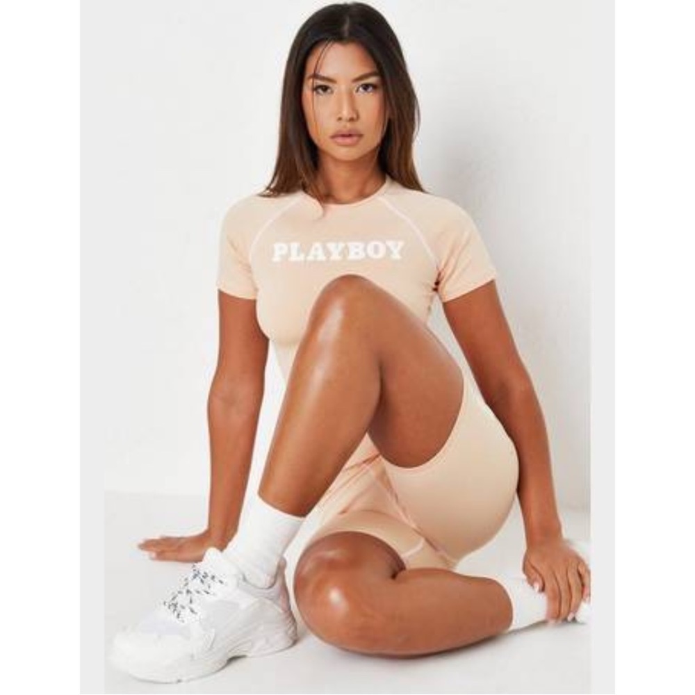 Playboy X Missguided Orange Active Top